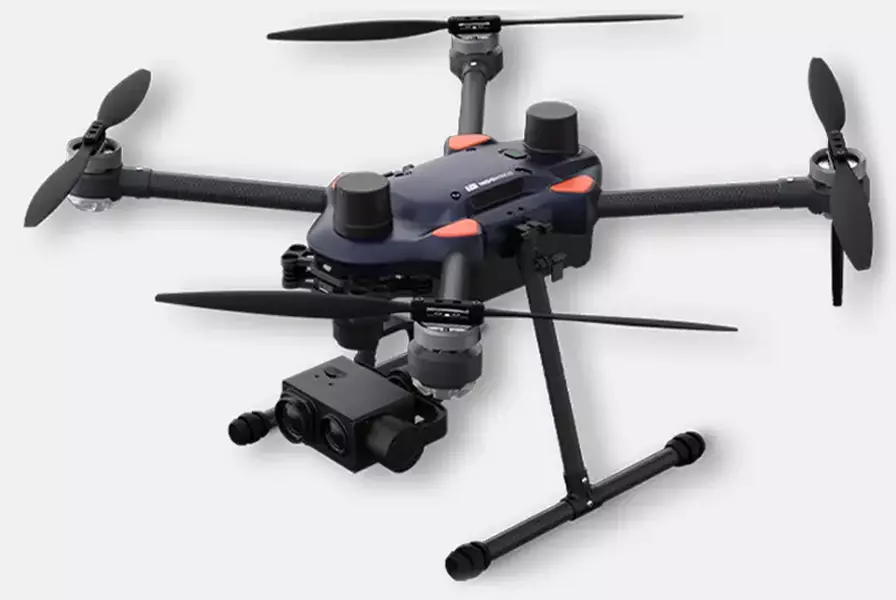 cyberone max drone in black and grey coloured has placed on white floor and background