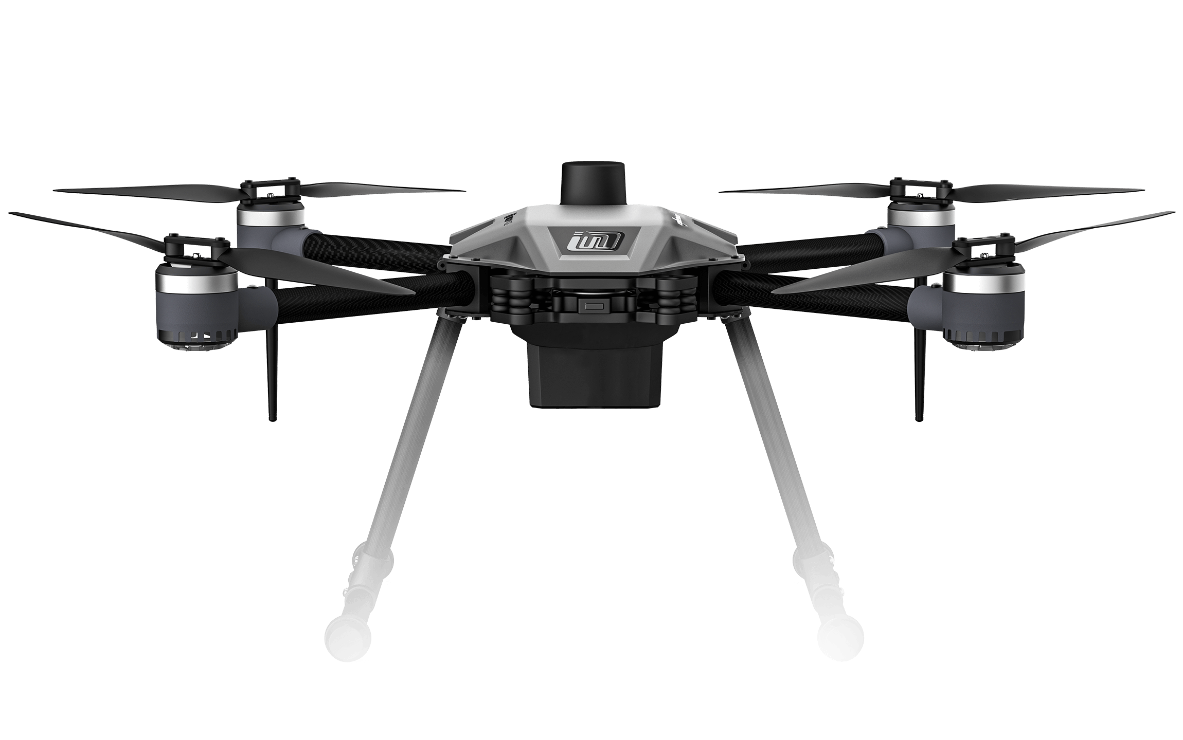 Black colored drone is placed on the floor with full of black surrounding